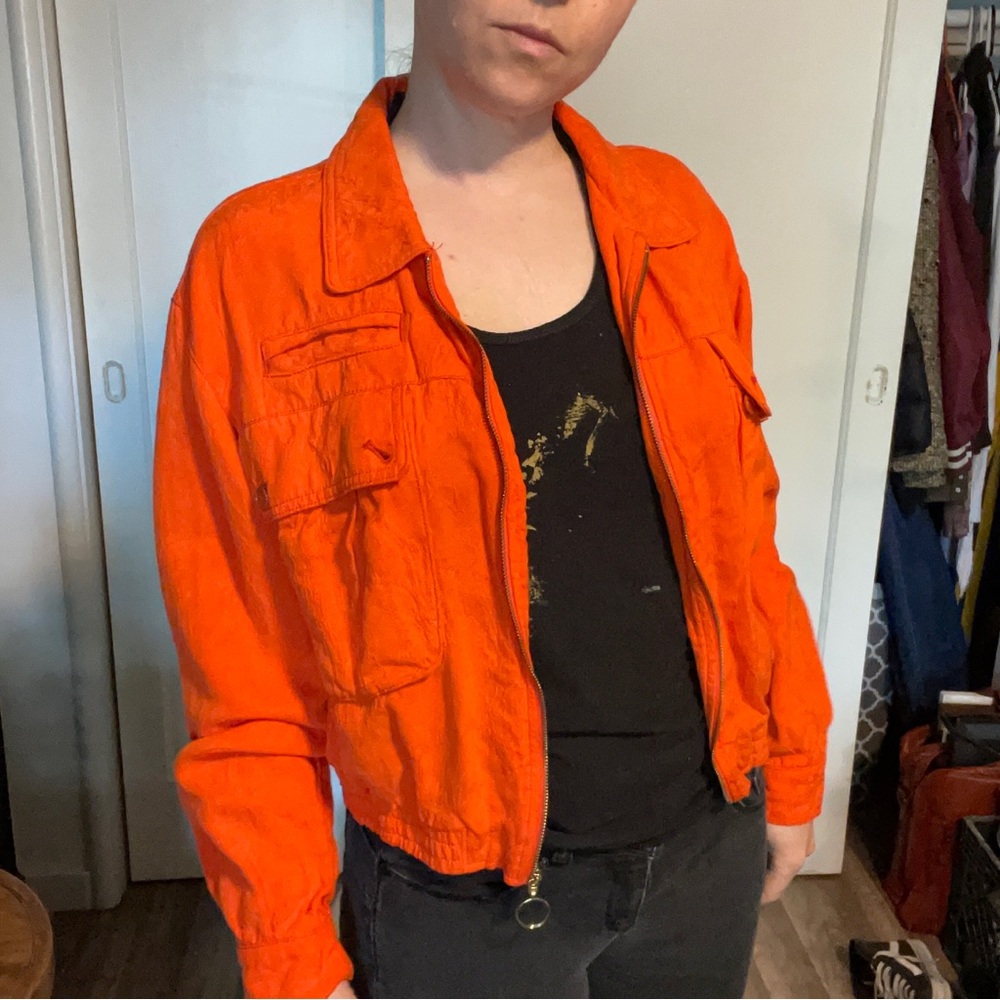 Cartonnier Orange Utility Jacket with Relaxed Fit